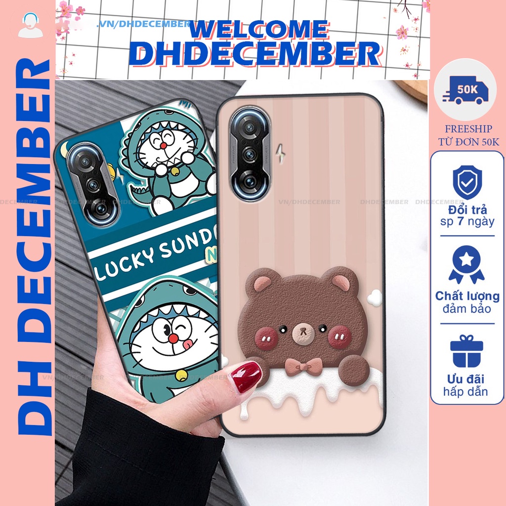 Ốp lưng Xiaomi REDMI K40 GAMING in hình gấu K@ws, gấu nâu, dor@emon RẺ- ĐẸP- BỀN