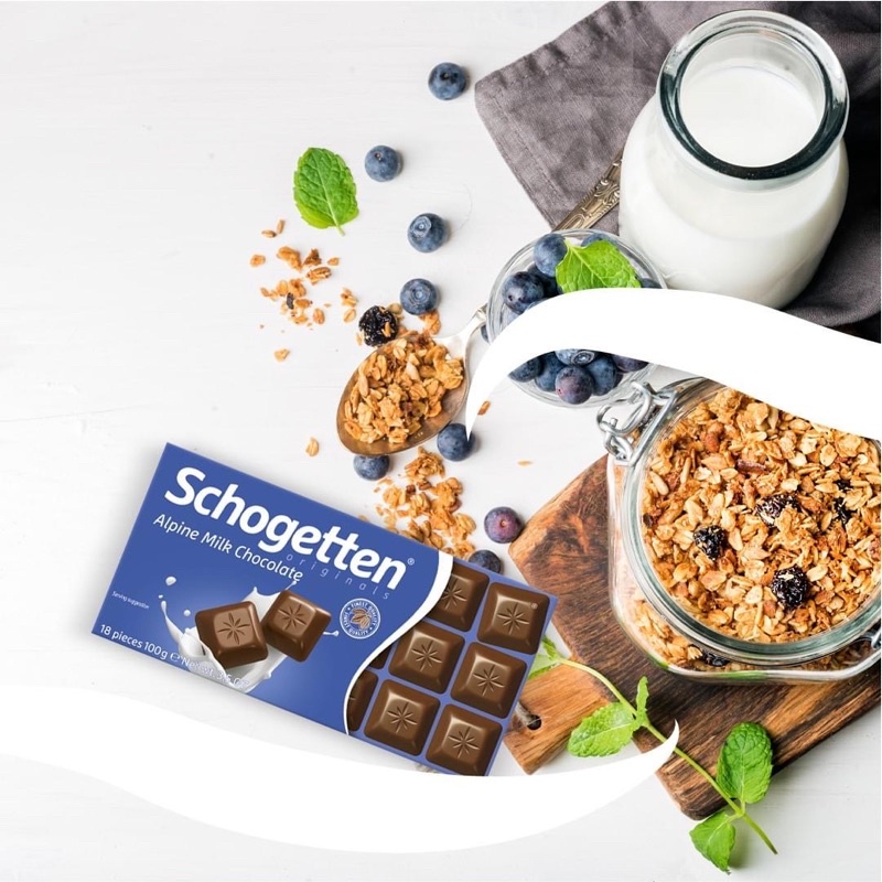Sôcôla SCHOGETTEN - Vị Sữa Alpine Milk Chocolate - thanh 100g gồm 18 viên rời