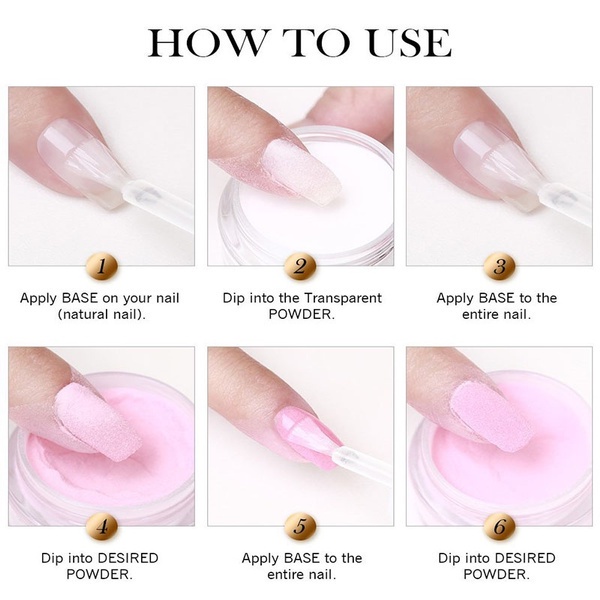 Set 4 dung dịch bột nhúng móng tay MODELONES chất lượng cao