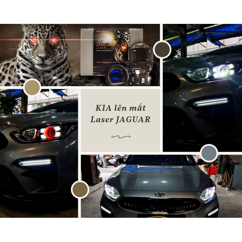 Bi LED AOZOOM Laser Jaguar - Bi LED con báo cho xe ô tô thương hiệu MTAZ công nghệ Đức ánh sáng 6000K, bảo hành 36 tháng