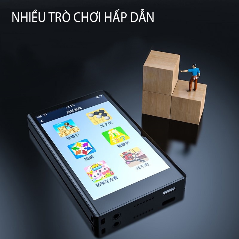 (Hỗ Trợ Tiếng Việt) Máy Nghe Nhạc Lossless MP3 MP4 Bluetooth Màn Hình Cảm Ứng 4 inch Ruizu H9