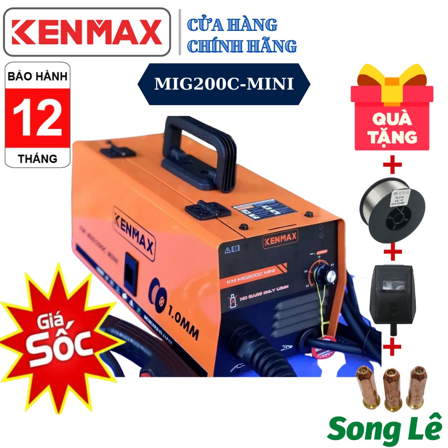 Máy Hàn Mig Không Dùng Khí - KENMAX - SASUKE - MIG 200 C Mini - Thợ và Gia Đình - Máy hàn Điện tử