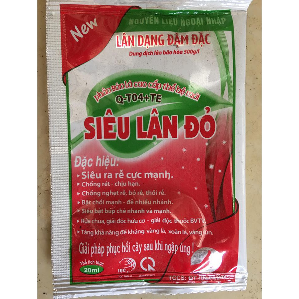 ( SIÊU HOT ) Phân bón lá Siêu lân đỏ Ra rễ cực mạnh 20ml dùng hiệu quả cho lan, cây cảnh trồng chậu