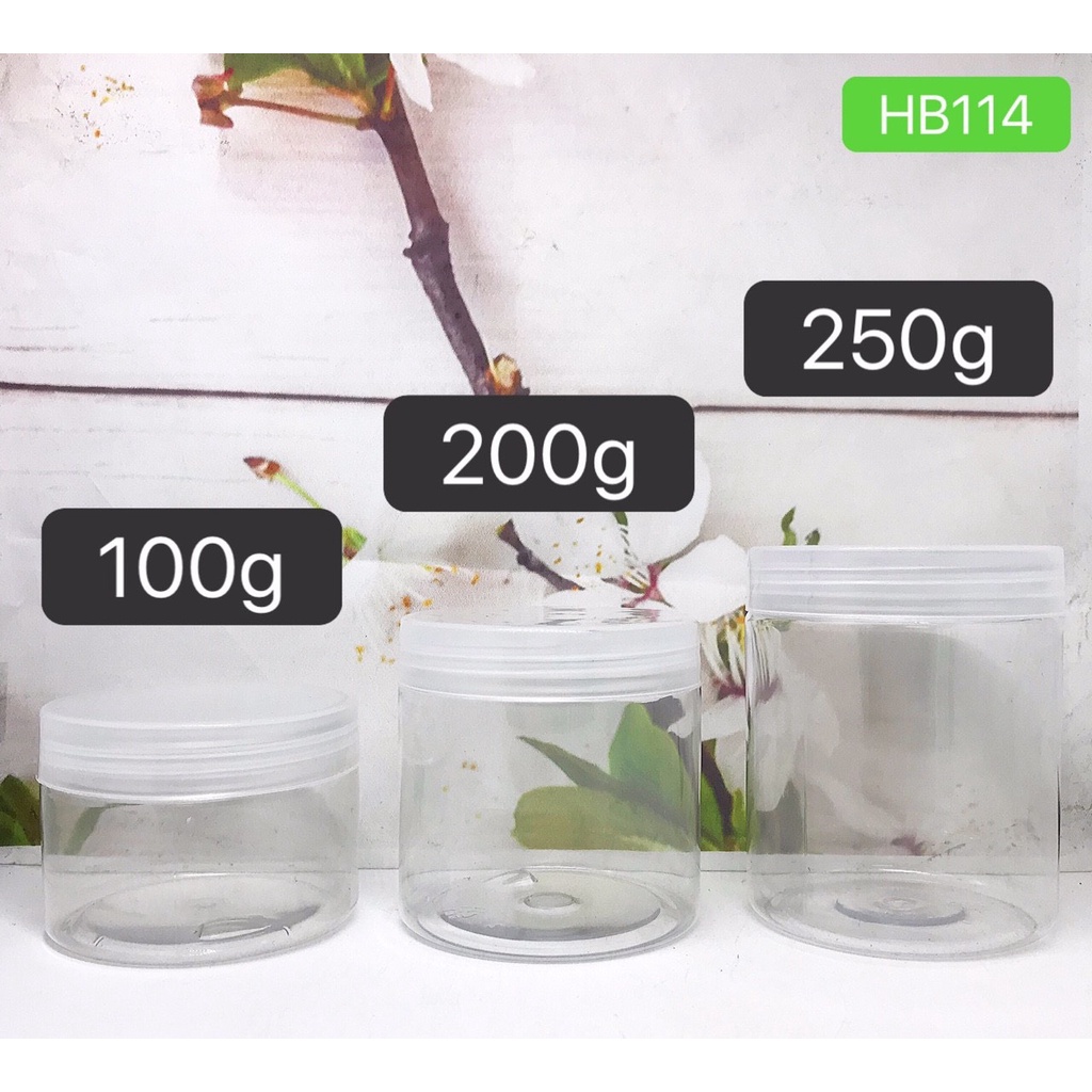 Hủ hộp nhựa PET tròn nắp vặn đựng mỹ phẩm Rabbit Lab 100-200-250gr-500gr