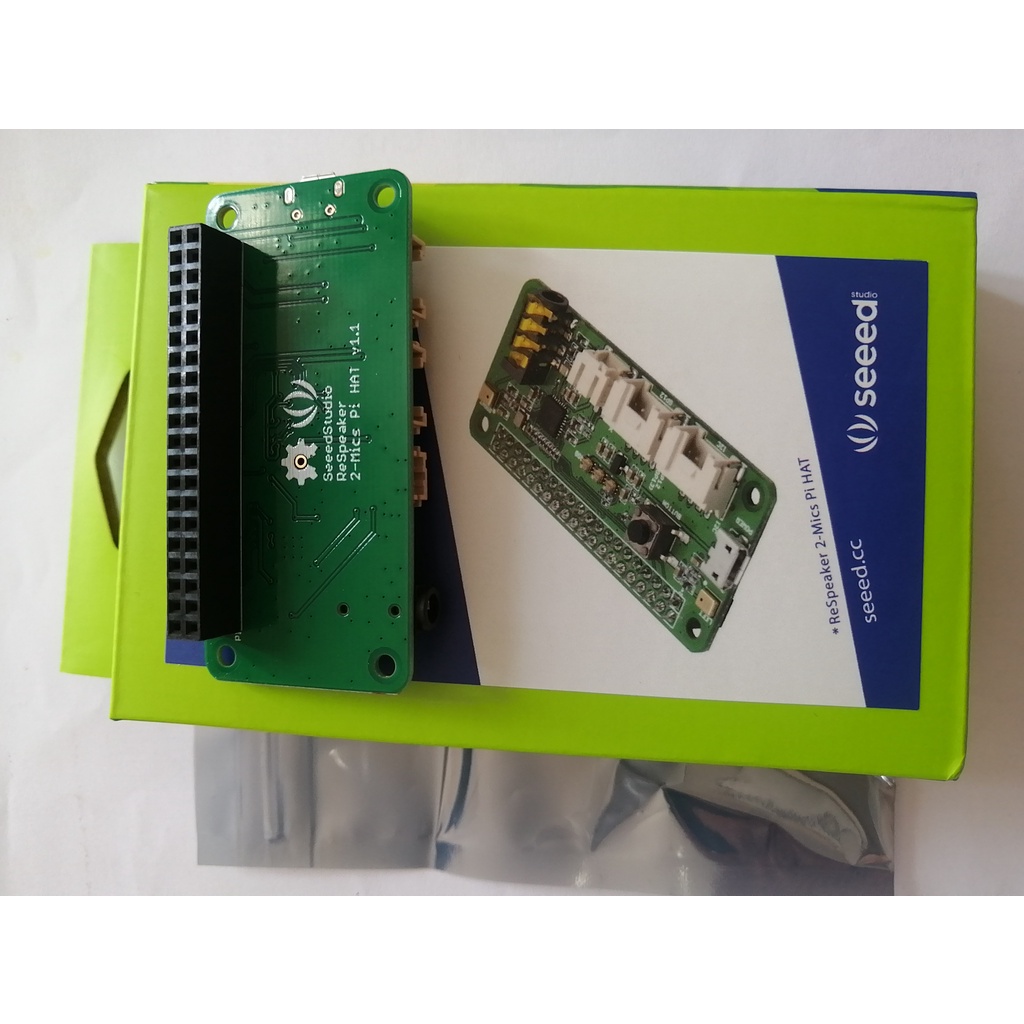Bo mở rộng ReSpeaker 2-Mics Pi HAT cho Raspberry Pi; dùng trong các ứng dụng âm thanh, google assistant