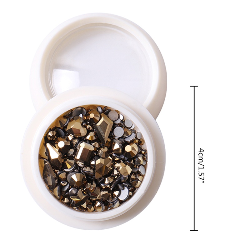 Bộ Phụ Kiện Đính Đá Trang Trí Móng Tay Nghệ Thuật Lưng Phẳng 10MK DIY