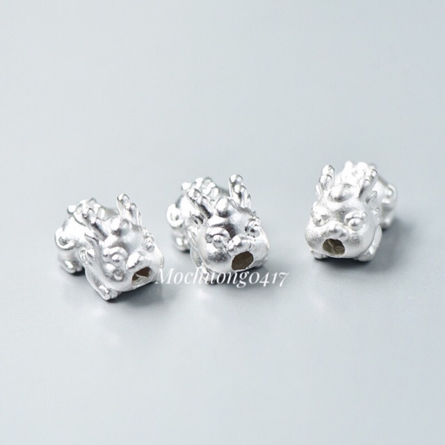 KHO SỈ  Charm Tỳ Hưu bạc mập cõng kim tiền - Hàng bạc tốt loại 1 cực đẹp PH303