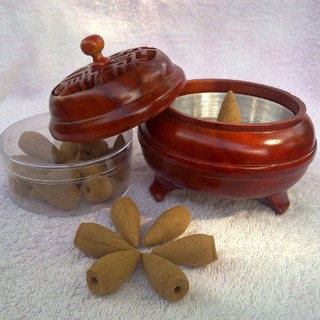 Xông trầm hủ "NHƯ Ý - CÁT TƯỜNG" - 100% gỗ tự nhiên