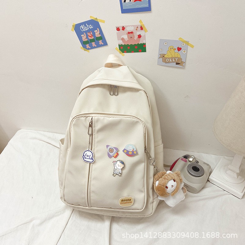 Balo vải balo thời trang TIỆM TÚI CỦA KEM balo nữ Móc khóa Mèo Cá TX134