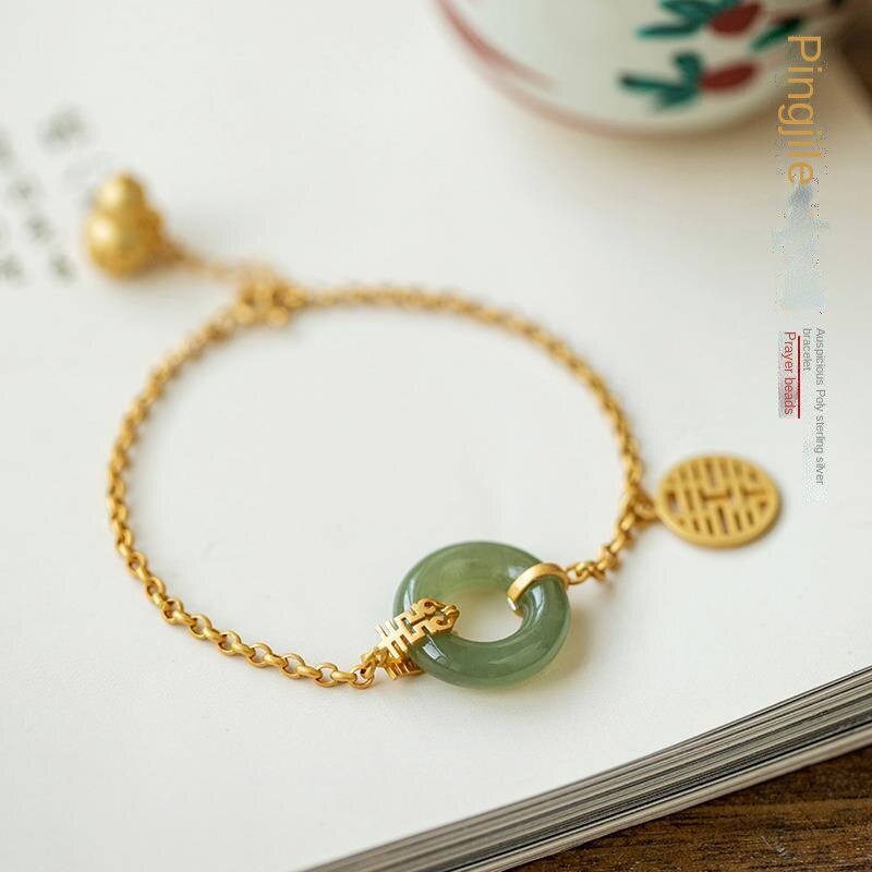 Vòng Tay/Vòng Tay/Vòng Tay Bằng Bạc 925 Chính Hãng Khóa Cài An Toàn Hình Nhân Vật Hạnh Phúc Vui Vẻ Retro Tự Nhiên Cho Nữ