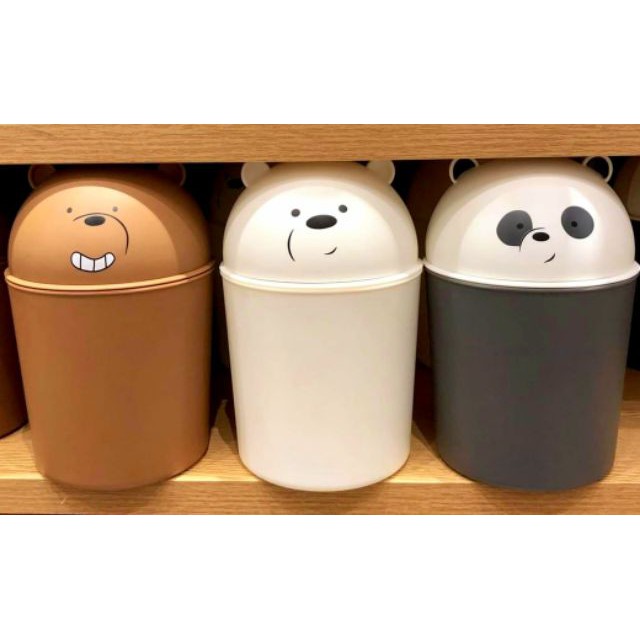 Thùng đựng rác mini để bàn anh em nhà gấu We Bare Bears Chúng tôi đơn giản là gấu