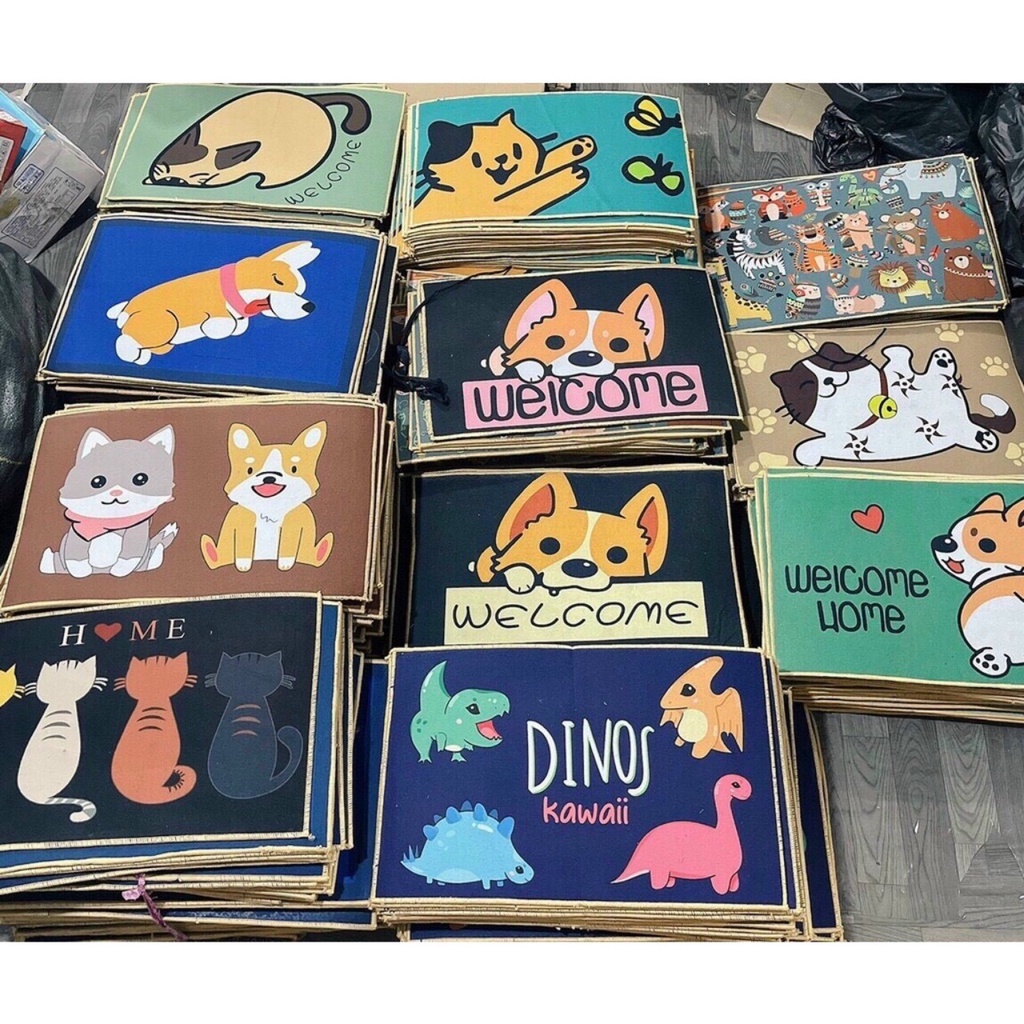 Thảm Chân Cute Hoạt Hình Chữ Nhật 60x40cm