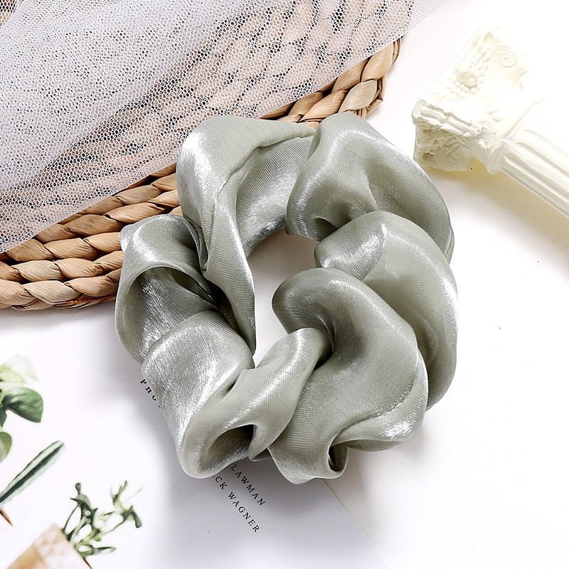 (CHỌN MÀU) Dây Buộc Tóc Vải Scrunchies Phi Bóng Trơn Loại Đẹp XIC44