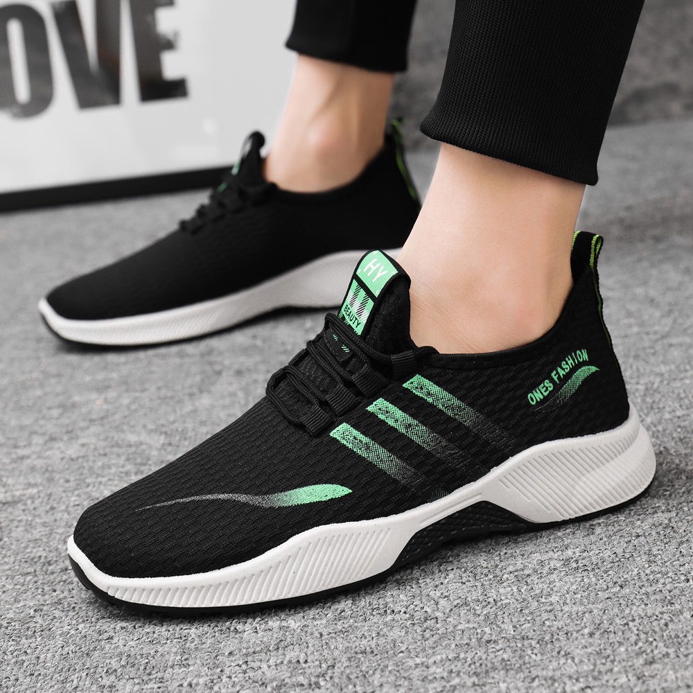 (Có 2 Màu) Giày thể thao sneaker nam Ones Fashion 3 vạch sườn thoáng khí