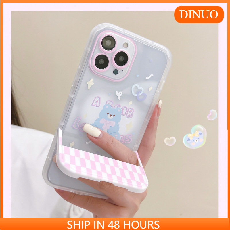 Ốp Điện Thoại Kèm Giá Đỡ Tàng Hình Họa Tiết Hoạt Hình Dễ Thương Cho for iphone 14 / 13Pro 12 / xs / 6 / 7 / 8PLUS
