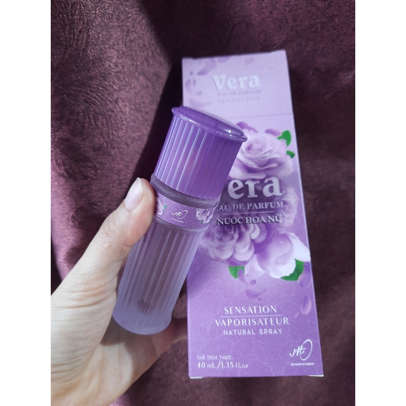 Nước Hoa Vera Tím Ngọt Dịu Hương Cỏ Hoa Lưu Hương Tốt 40ml
