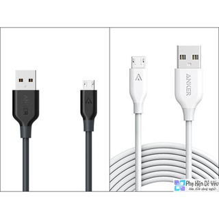 Cáp Micro USB Anker PowerLine 3m - Màu Đen [Phân phối chính hãng]