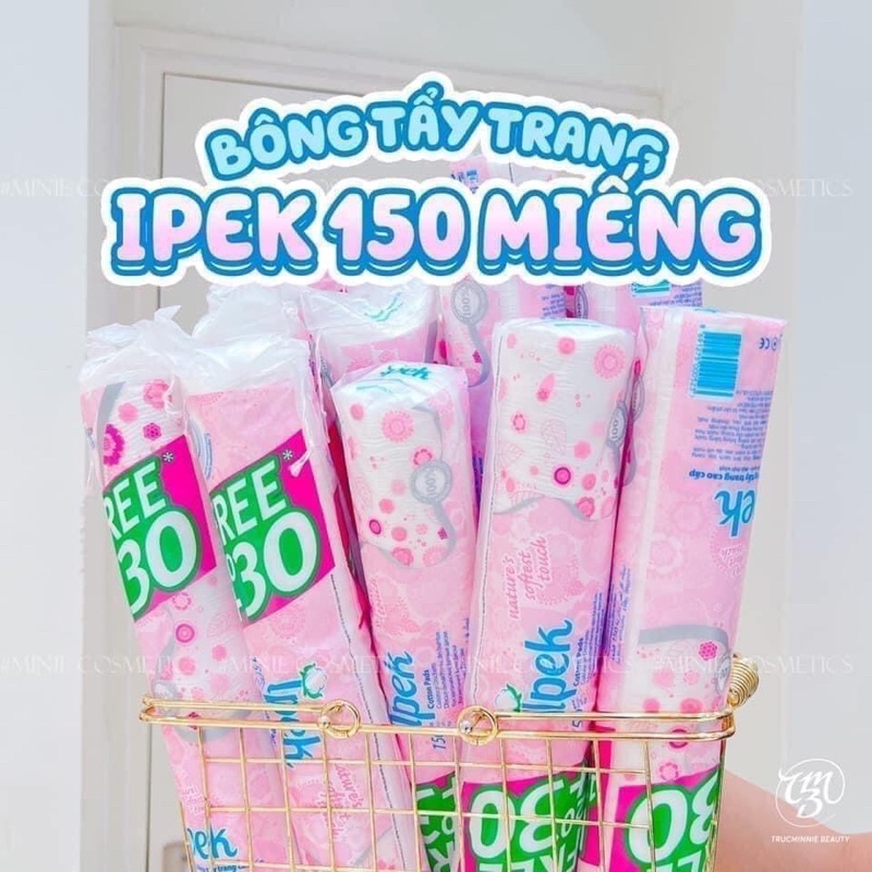 Bông tẩy trang Ipek 150 miếng Cotton Pad.