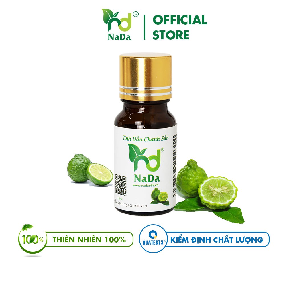 Tinh dầu Chanh Sần NADA OILS | Nguyên chất 100% từ thiên nhiên | Thanh mát, thư giãn, khử mùi | 10ml, 50ml, 100ml