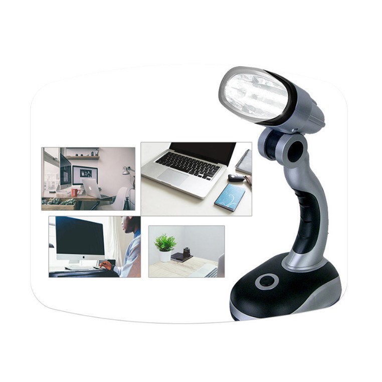 Đèn pin  cam  tay đa năng   để bàn  12 led cực sáng xài 2 chế độ