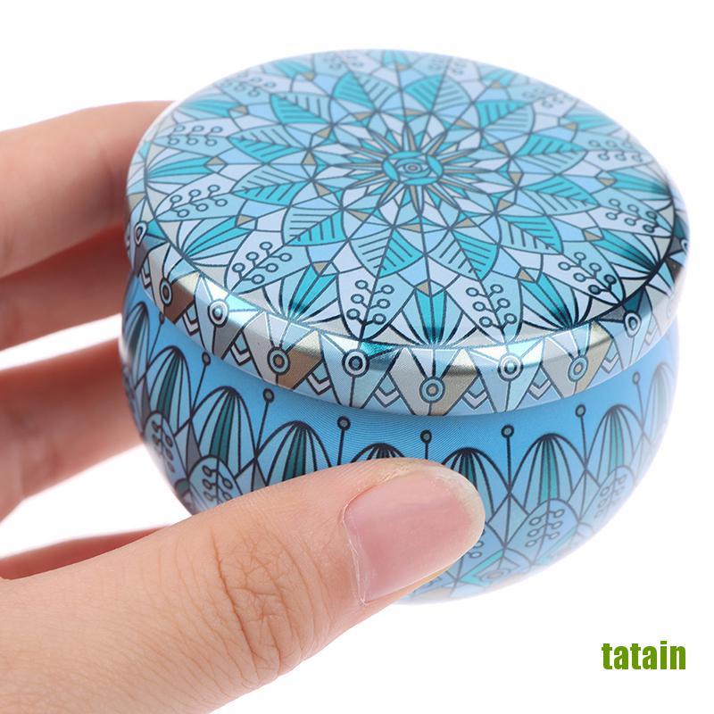 Bộ Hộp Thiếc Đựng Nến / Gia Vị Diy Kèm Giá Đỡ Tiện Dụng