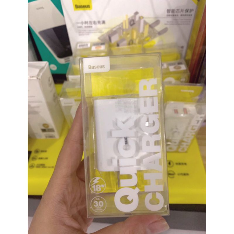 ✅Nowship mới - CỐC SẠC NHANH 2 CỔNG USB BASEUS PD18W-Q.C 3.0 sạc cho iphone/ipad samsung huawei oppo