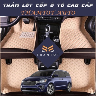 Thảm lót sàn ô tô 5d 6d kia sedona 2013-2022 da pu cao cấp, không mùi, giảm tiếng ồn, chống nước 100%_thamtot90