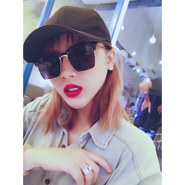 Mắt Kính Thời Trang Hot Hit Form Vuông Kim loại Titan Siêu Phẩm Cực Đẹp - Hazo