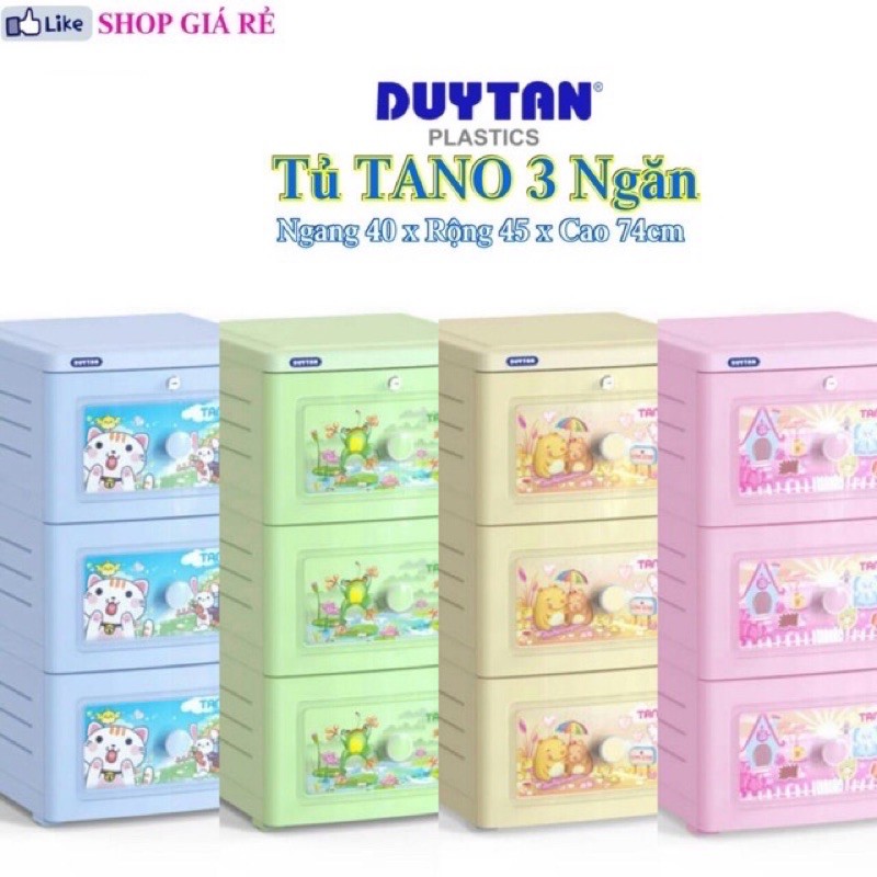 Tủ nhựa 3 ngăn DUY TÂN