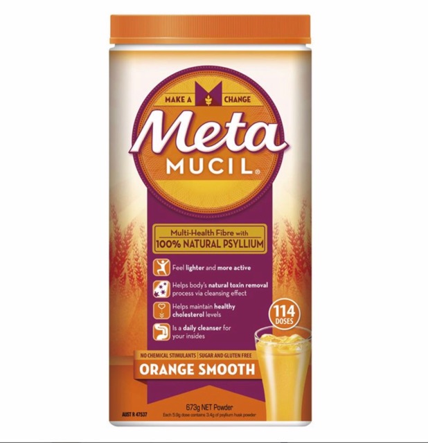 Bổ sung chất xơ Metamucil Màu cam mịn 114 Liều 673g/Úc