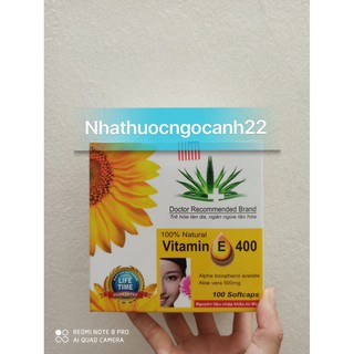Viên uống VITAMIN E 400 Hướng Dương (hộp 100 viên)