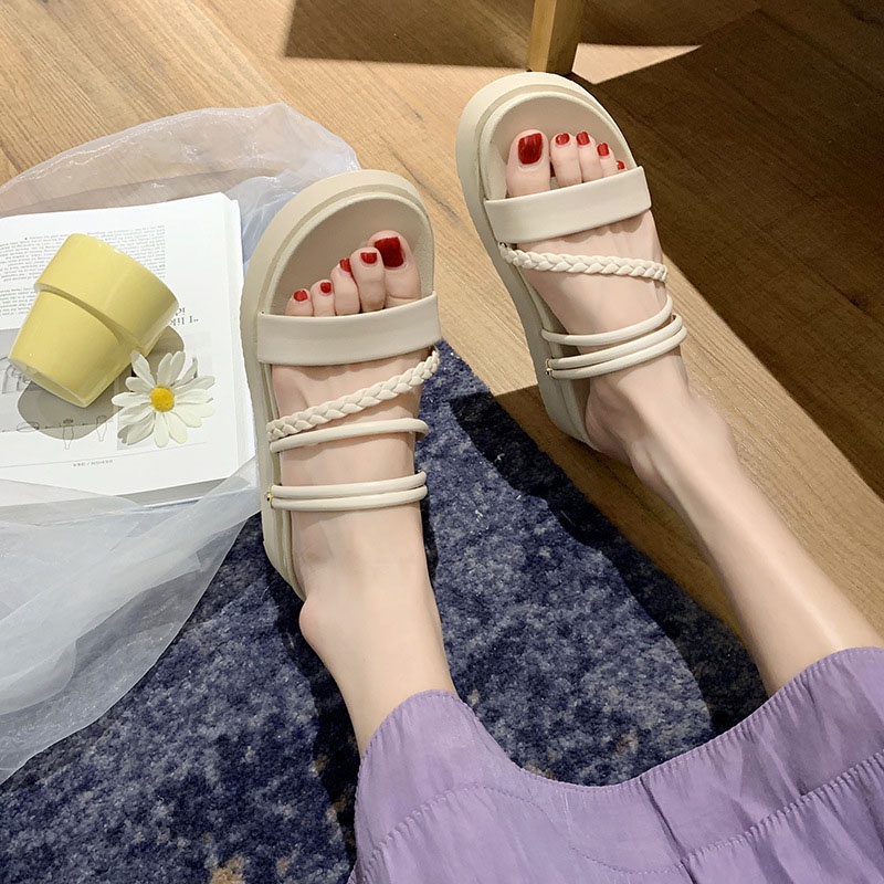 Xăng đan IELGY dây bện hai cách mang thời trang nữ