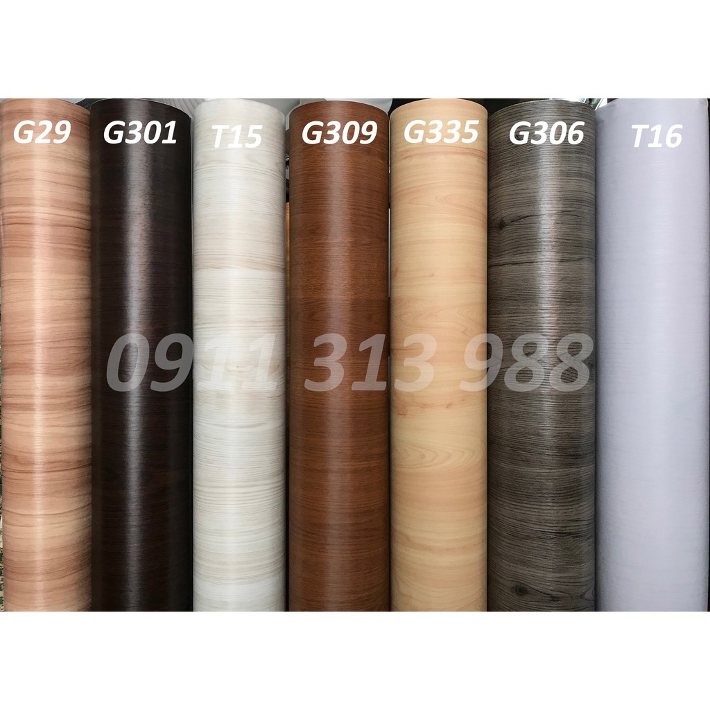 Decal vân gỗ khổ 1.2m sẵn keo bóc dán