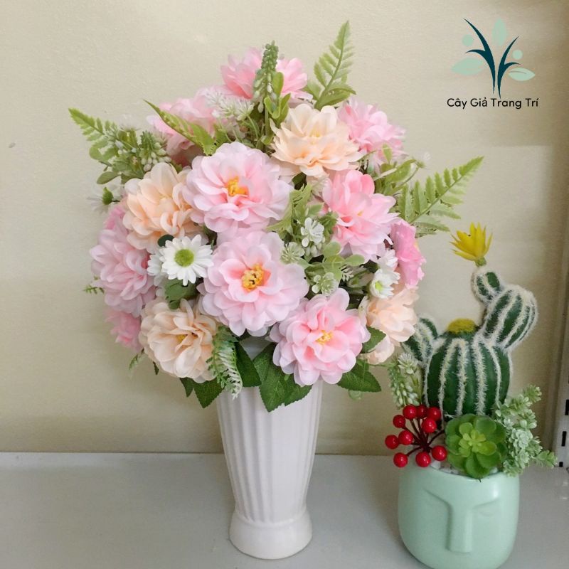 Chậu hoa, chậu hoa giả decor trang trí cao cấp.