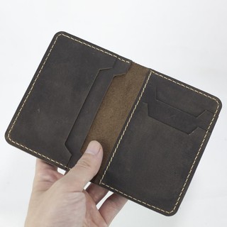 Ví mini nam ví card-da bò sáp ngựa điên V117-Da thật-BH 24tháng-Full hộp (CÓ VIDEO) Xịn ✔️