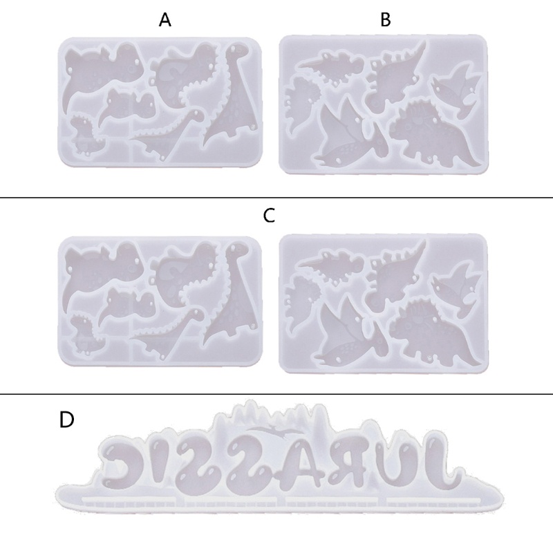 Khuôn silicone làm mặt trang sức hình khủng long DIY