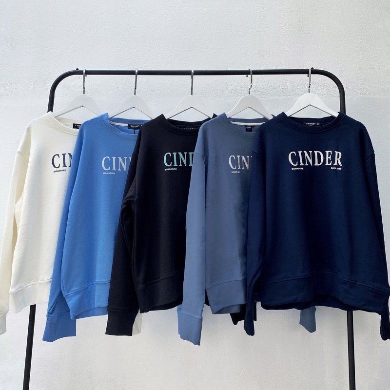 Áo sweater form rộng CINDER, áo hoodie nam nữ local brand (Sweater xám xanh), áo sweater unisex đẹp giá rẻ