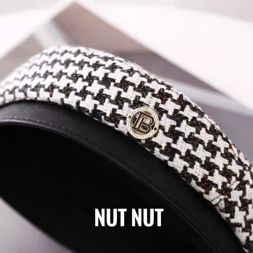 Nón Beret nữ dạ - mũ nồi caro thu đông thời trang Hàn Quốc có dây rút cho nữ M01