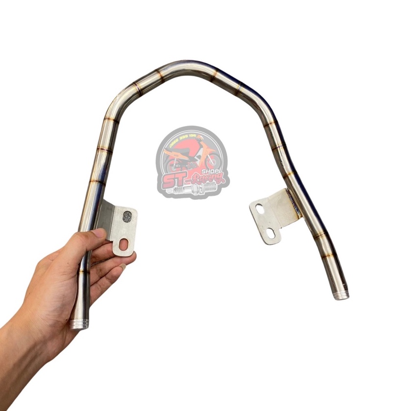 Tay xách Wave inox 304. Fom Trần Thuận dài đẹp. Lắp Wave Alpha 50/100/110cc, Wave S, Wave RS