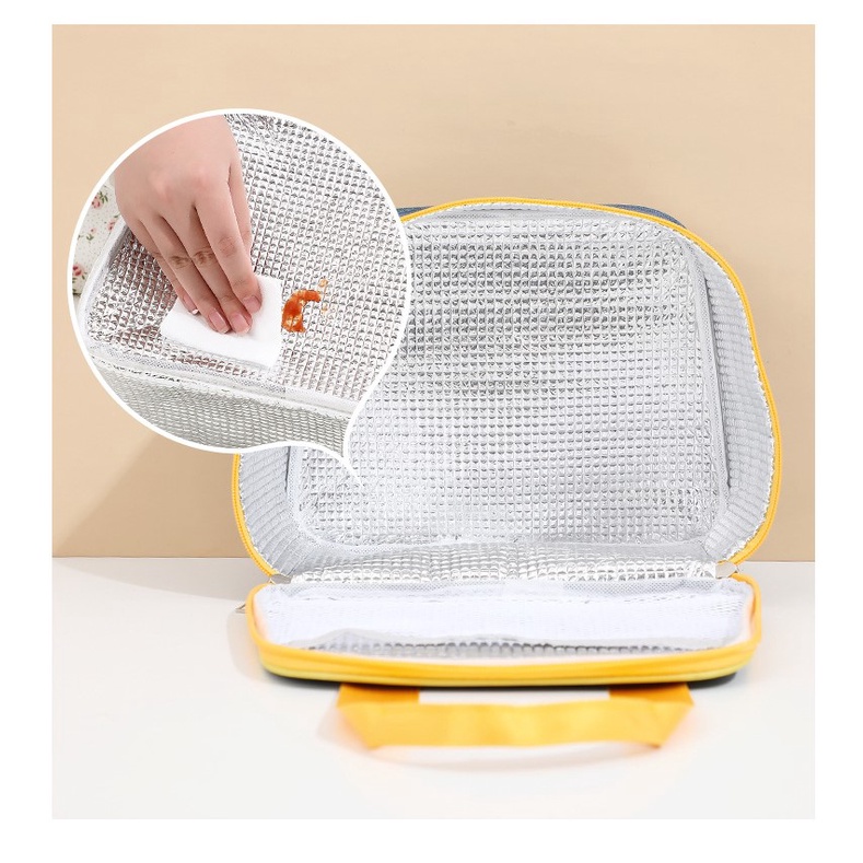 Túi giữ nhiệt đựng cơm cao cấp, dày dặn, chống thấm #T10-14 (Hello)