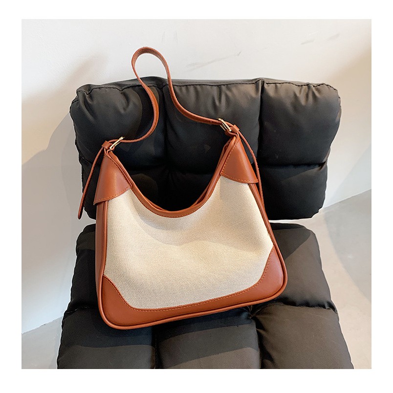 Túi đeo vai vải canvas cỡ lớn thời trang mùa hè duyên dáng dành cho nữ 2021