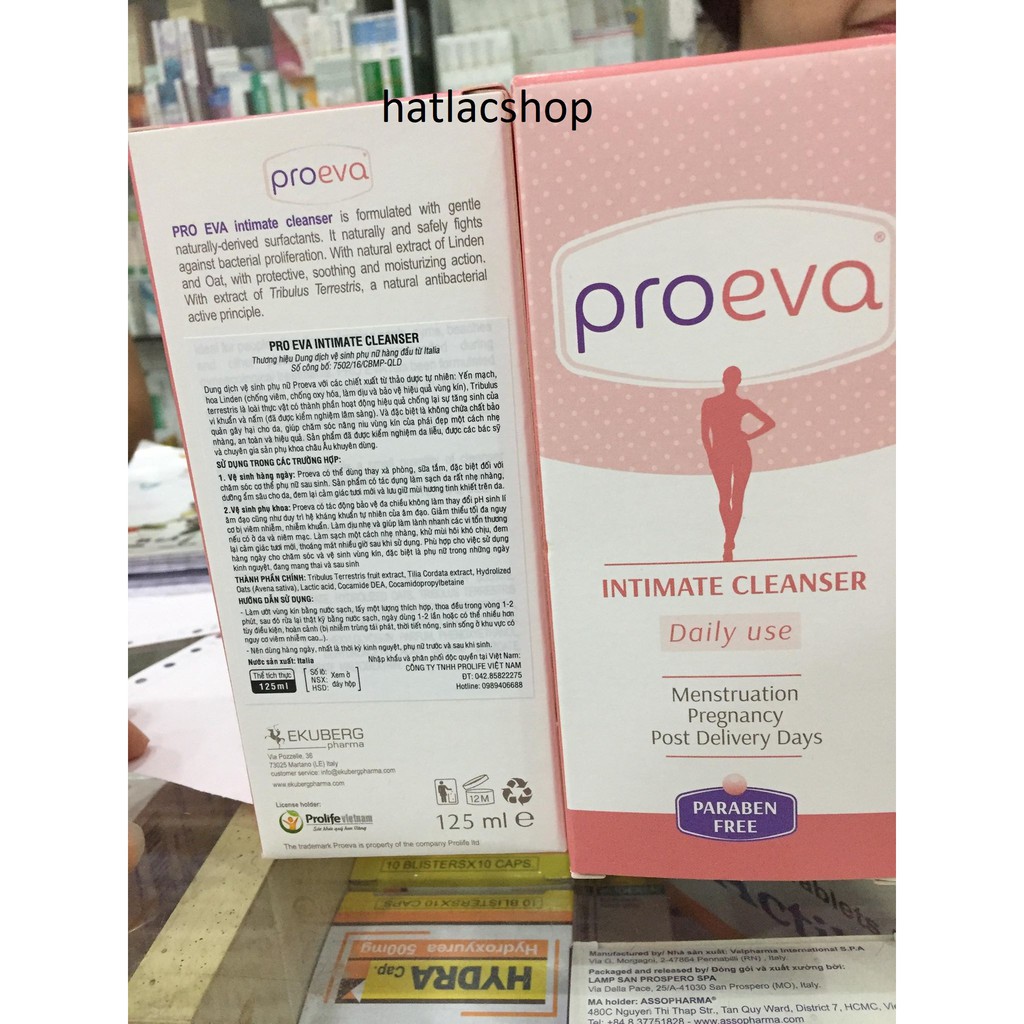 Dung dịch vệ sinh phụ nữ Pro Eva hàng đầu của Ý 125ml