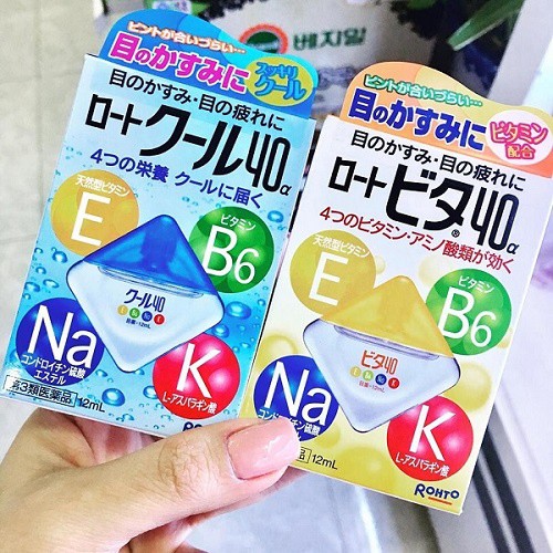 Nước nhỏ mắt Rohto Nhật Bản Vita 40 bổ sung vitamin 12ml (2 màu) - CooLab