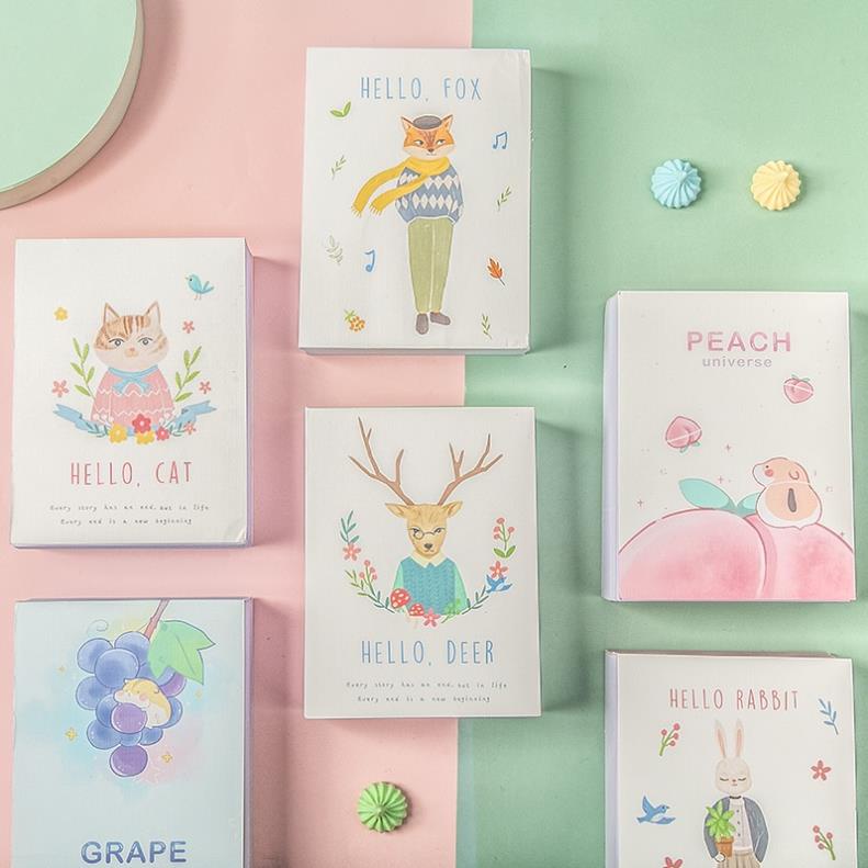 Sổ ghi chú mini siêu dày hình con vật đáng yêu