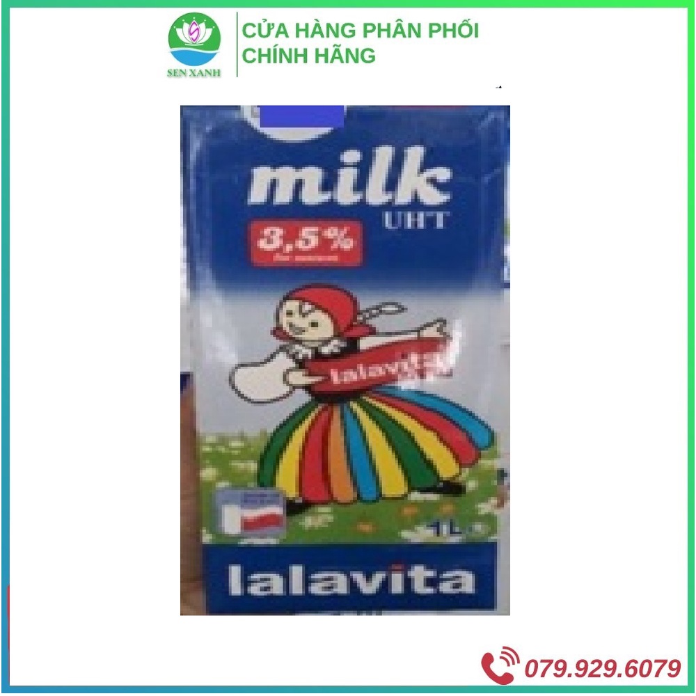 [SenXanh Emart] Thùng 12 Hộp Sữa Tươi Nguyên Kem Lalavita 1L - Nhập Khẩu Ba Lan