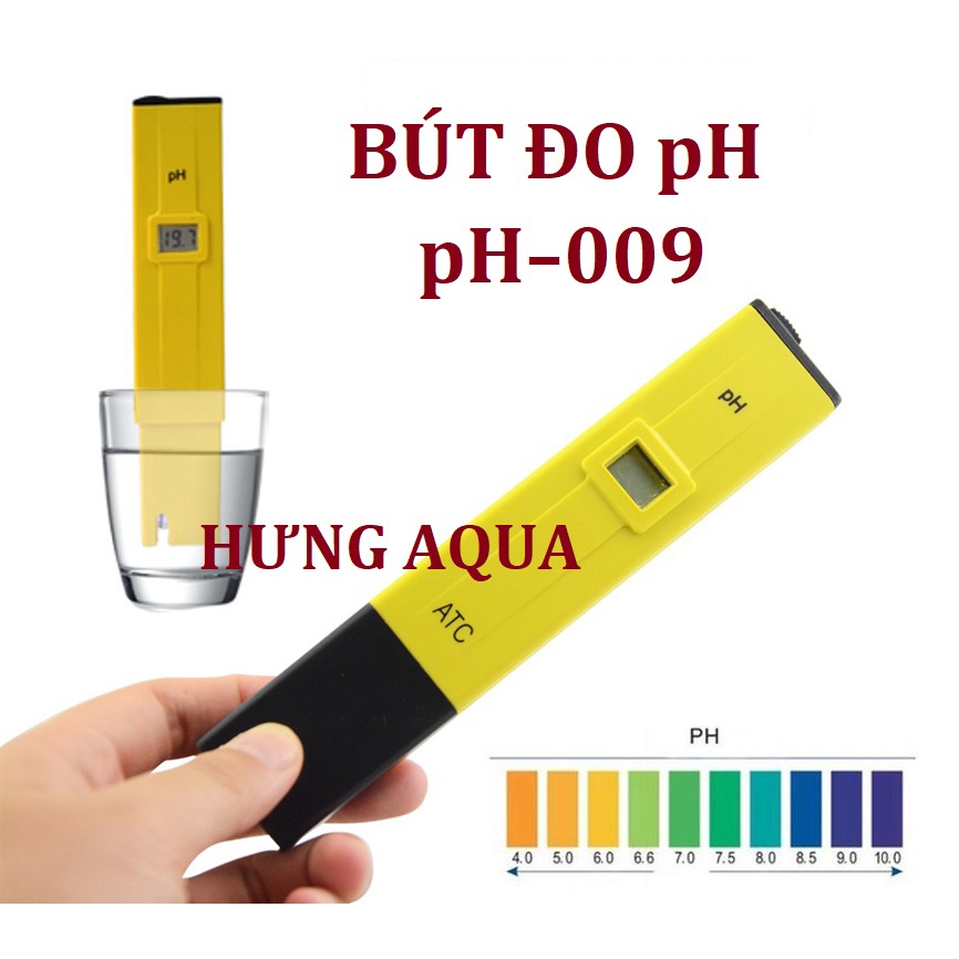 Bút đo pH, bút đo độ pH bể cá, pH meter pen kết quả nhanh và chính xác, Bộ đôi dung dịch tăng-giảm pH