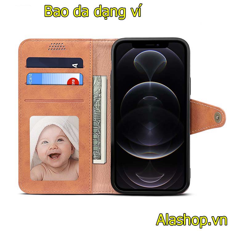 Bao da iPhone 12 pro max dạng ví đa năng | BigBuy360 - bigbuy360.vn