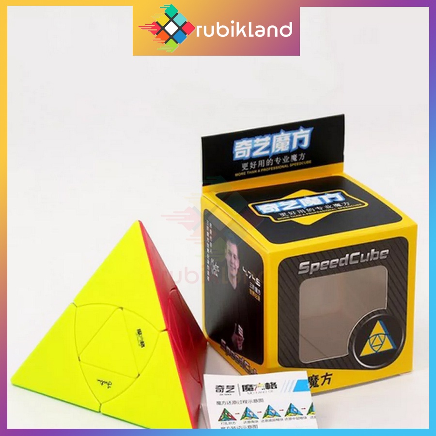 Rubik Biến Thể QiYi Duomo Cube MoFangGe Stickerless Rubic Tam Giác Biến Thể Đồ Chơi Trí Tuệ Trẻ Em