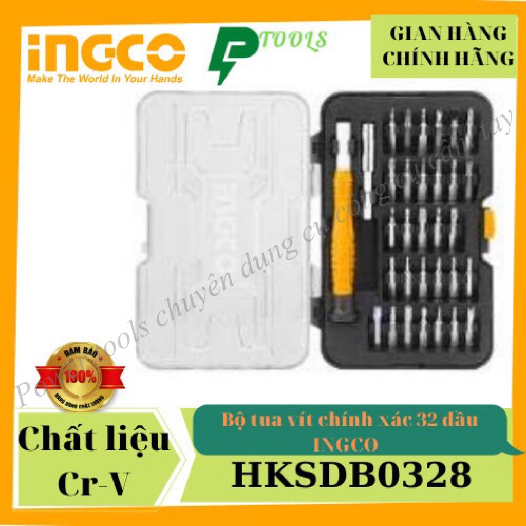 Bộ tua vít đa năng sửa chữa điện tử INGCO HKSDB0328 có nam châm vĩnh cửu sửa điện thoại máy tính tháo mở đồ điện tử