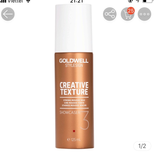 Sáp bọt hiệu quả Showcaser 3 Creative Texture Goldwell 125ml